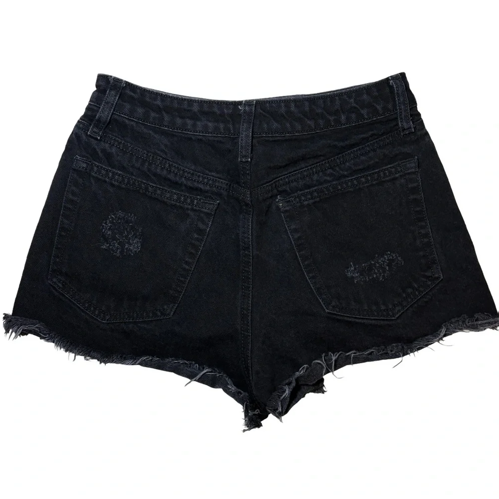 Forever 21 Premium Studded Black Denim Shorts | Size 26 | Y2K Festival